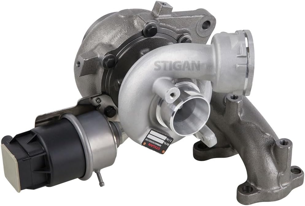 Turbo w/Turbocharger Actuator & Oil Feed Line For Volkswagen VW Jetta TDI Diesel BRM 2005 2006 Mk5 - BuyAutoParts 40-82787M10 New
