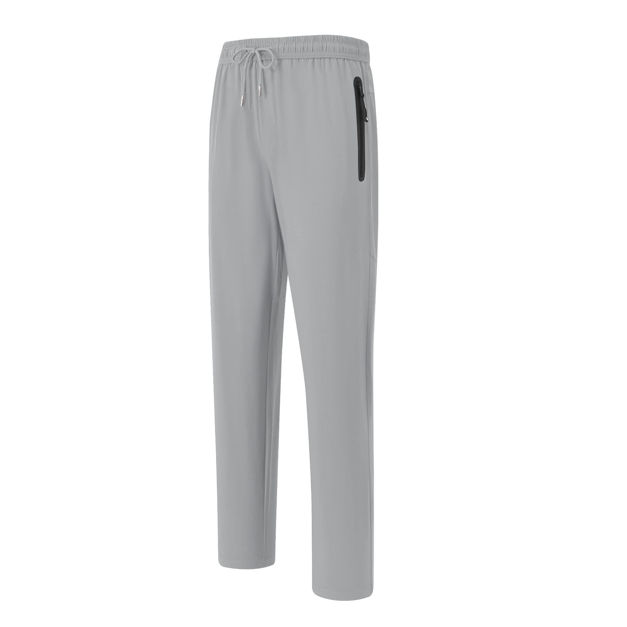 RdrukoMens Baggy Joggers with Zip Pockets Elasticated Waist Sports Trousers Loose Fit Jogging Gym Workout Bottoms