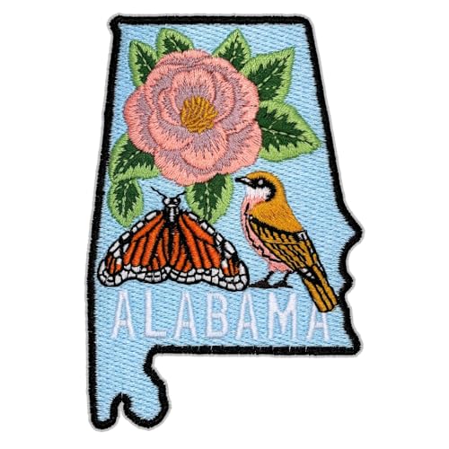 EMBROBOF Proud Alabama Patch – 4 inches, Cool Heritage Alabama
