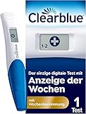 Clearblue Schwangerschaftstest Digital mit Wochenbestimmung, Test mit Anzeige der Wochen, 1 digitaler Test