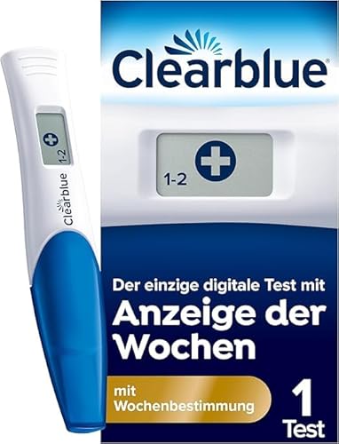 Clearblue Schwangerschaftstest Digital mit Wochenbestimmung, Test mit Anzeige der Wochen, 1 digitaler Test Clearblue Schwangerschaftstest Digital mit Wochenbestimmung, Test mit Anzeige der Wochen, 1 digitaler Test