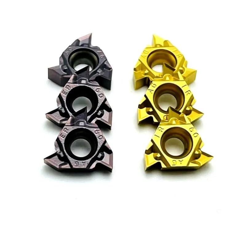 10pcs MMT16ER AG60-S VP15TF UE6020 US735 CNC Lathe Indexable Threading Carbide Insert Blade, Metal Turning Tools 16 ER 16IR AG60 Cutting Tool CNC Turning Blade Inserts(16ER AG60-S US735)