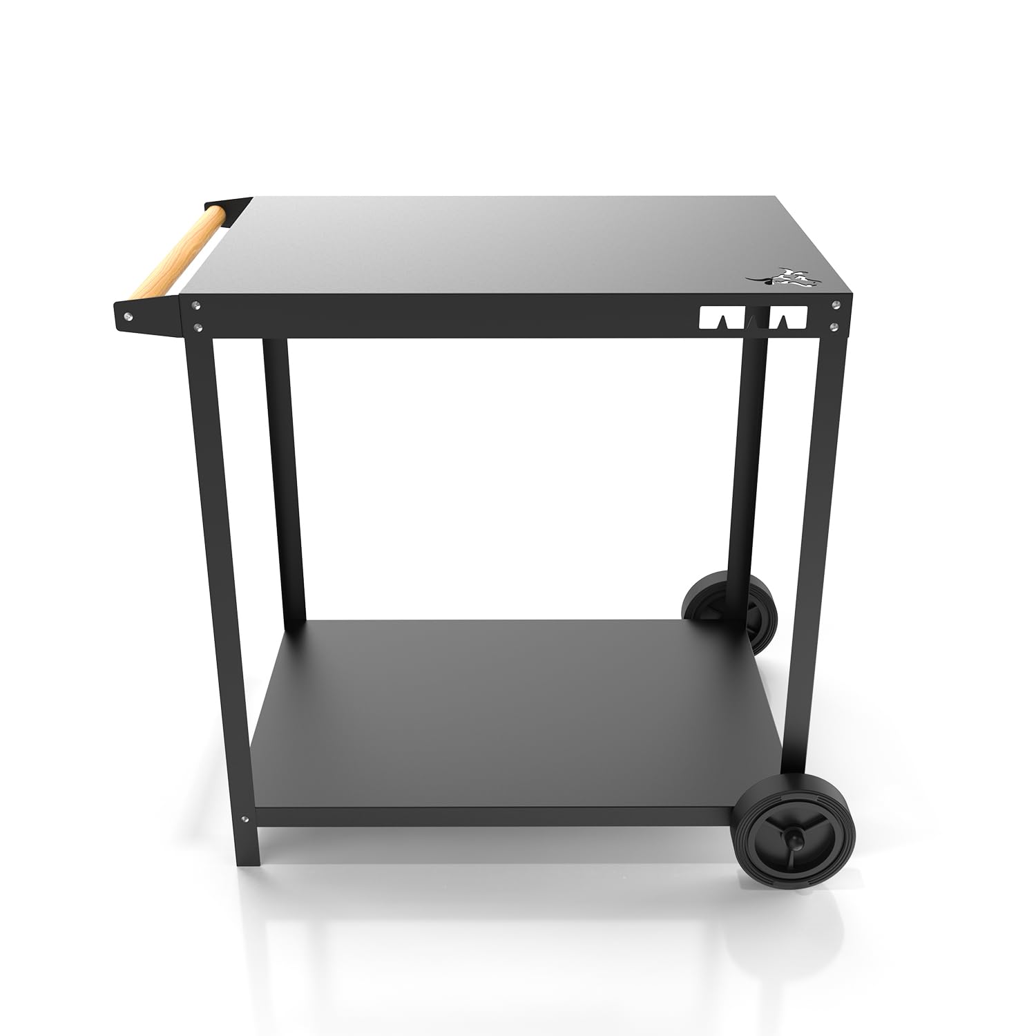 tuning-art GWB Grillwagen | Grilltisch | Beistelltisch | Outdoor | BBQ Servierwagen | 50 x 72 cm, Farbe:Bulle Schwarz