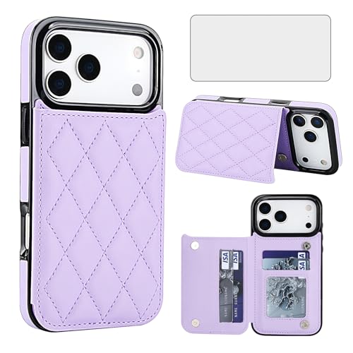 Protection iPhone 17 Pro Max 6,9 pouces antichoc avec étui portefeuille RFID
