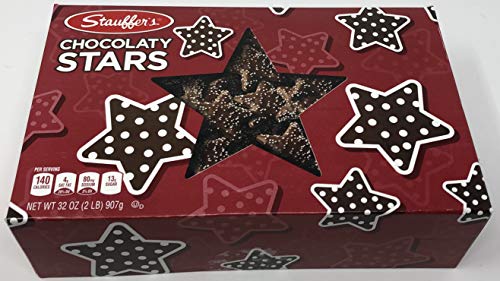 Christmas Chocolate Graham Stars Cookies, 2 Lb. Holiday Gift Box