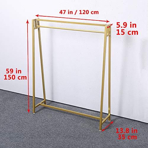 Mbqq Moden Metal Clothes Rack With Clothing Hanging Rack Organizer For Laundry Drying Rack Display Racks Garment Racks,Gold #TOP3