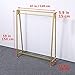 MBQQ Moden Metal Clothes Rack with Clothing Hanging Rack Organizer for Laundry Drying Rack Display Racks Garment Racks,Gold