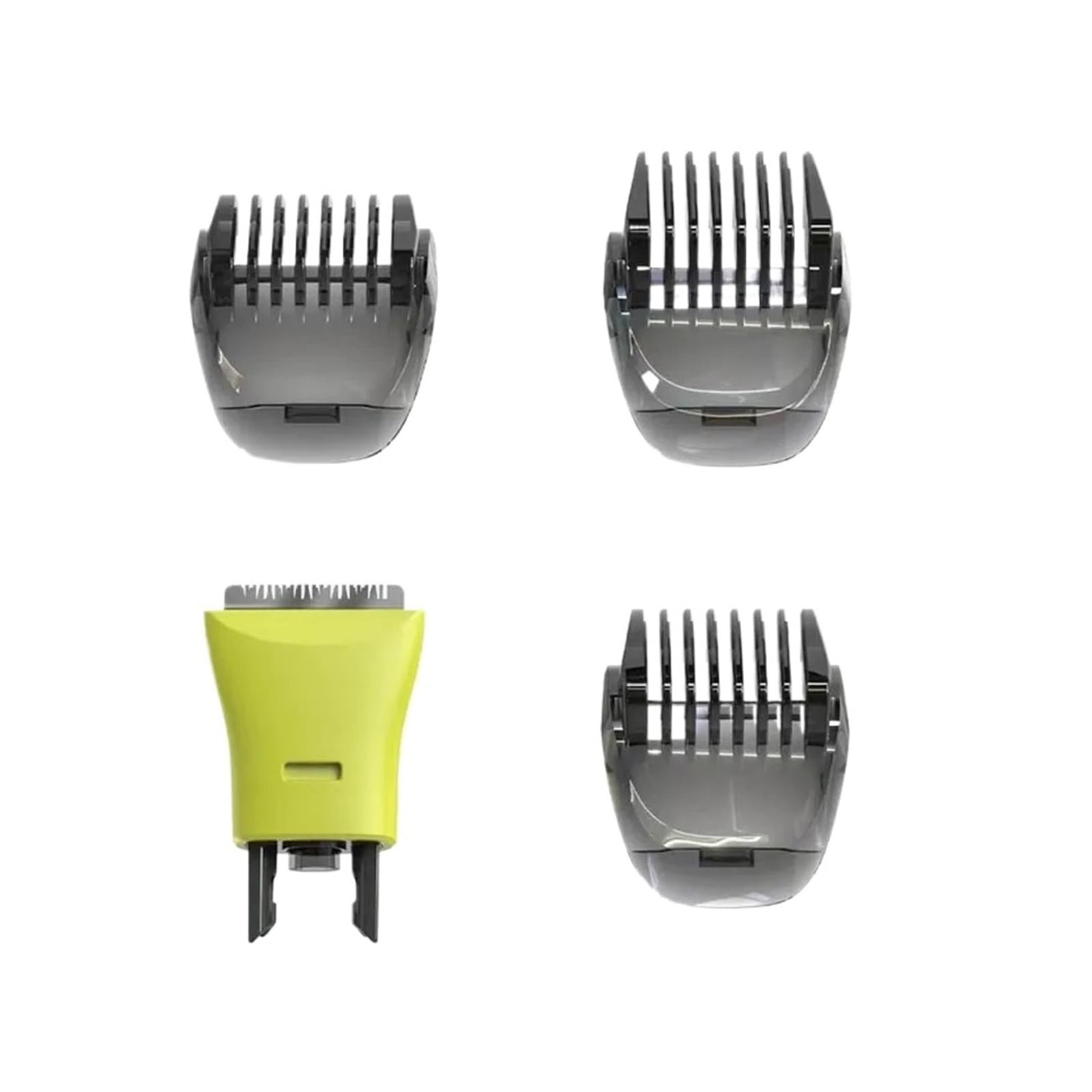 Compatible with OneBlade Series, 4pcs Comb and Replacement Blades for Manual Beard Shaver, Replacement Accessories for Trimmer | For QP25xx QP65xx, cuatro peines guía, hoja de doble cara, uso en seco y húmedo