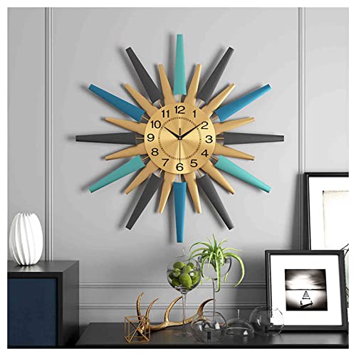 Horloge murale en métal 60 cm Design Artistique 3D Quartz Silencieux B