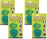 Ware Manufacturing 4 Pack of Apple Trace Mineral Licks with Holders for Rabbits, Guinea Pigs, Hamsters, and Other Small Animals