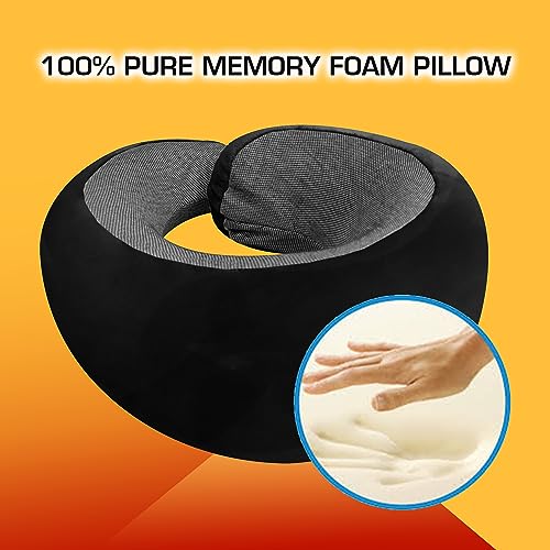 Billebon-Ultrasoft-Memory-Foam-Neck-Pillow-for-Travel-Lightweight-Comfortable-Breathable-Cover-Airplane-Travel-Pillow-Combo-with-Premium-Eye-Mask-and-Carry-Bag-Black