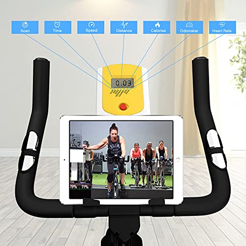 HAPICHIL Exercise Bikes Magnetic Resistance Indoor Cycling Stationary bike with 35lbs Flywheel, LCD Monitor, Tablet Holder