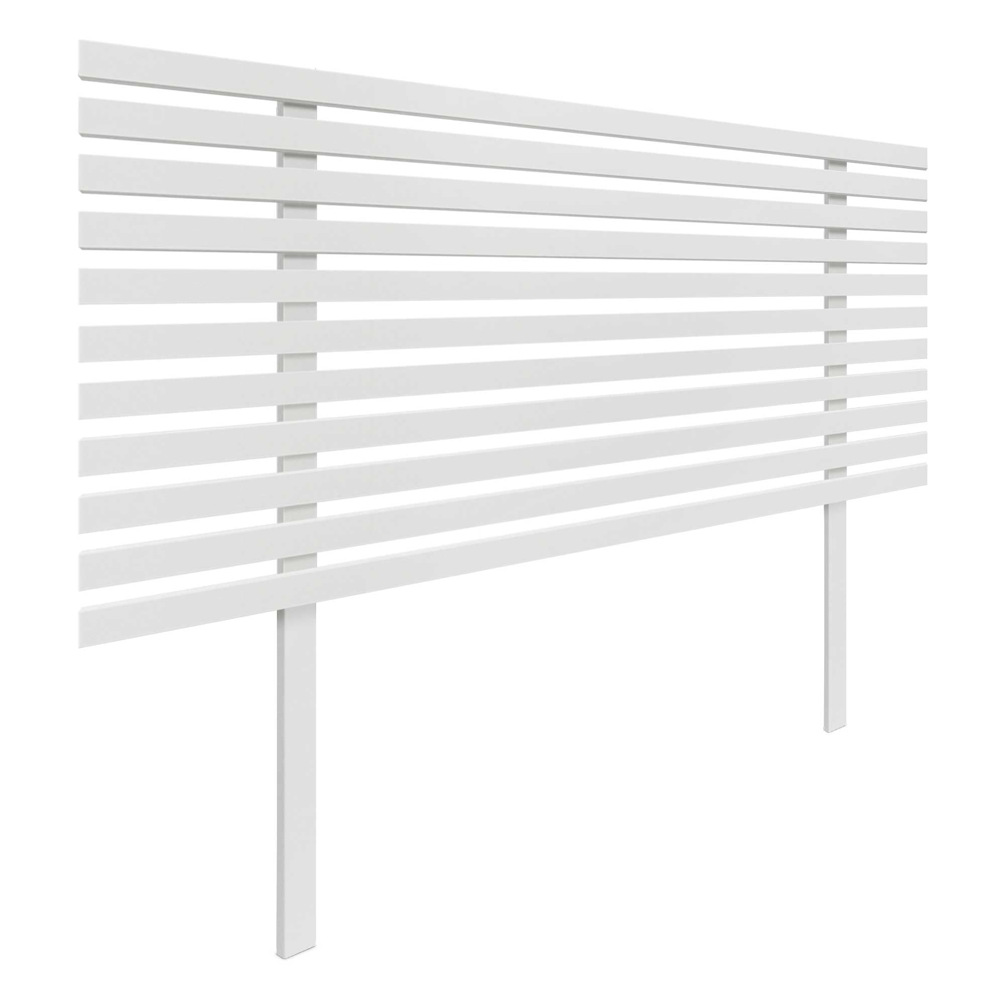 DHOME Cabecero de Madera reciclada DM con Patas Estilo Japonés Cama Palets Herrajes incluidos (90cm, Blanco Sólido)