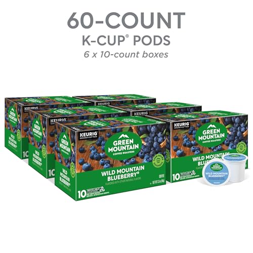 Image of Green Mountain Coffee Roasters Wild Mountain Blueberry Keurig Single-Serve K-Cup pods, Light Roast Coffee, 60 Count (6 Packs of 10)