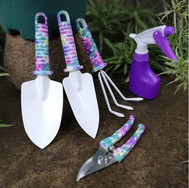 Set de herramientas de jardinería, 10 piezas con caja plástica miniatura 5