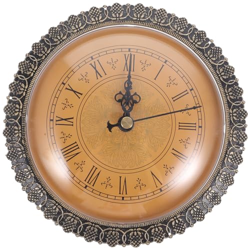 DOITOOL 5.7 Inch (145 mm) Quartz Clock Insert with Roman Numeral, Quartz Movement, Vintage Round Clock Insert DIY Insert