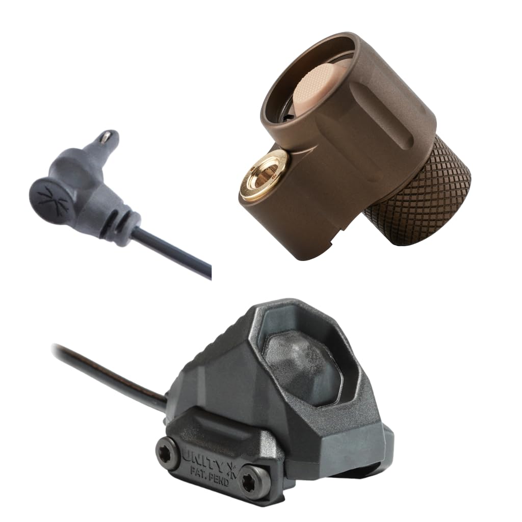 Z-BOLT® FDE Dual Function Tailcap & Unity Tactical AXON SL Switch - Momentary and Continuous Fire [Two Part Bundle!]
