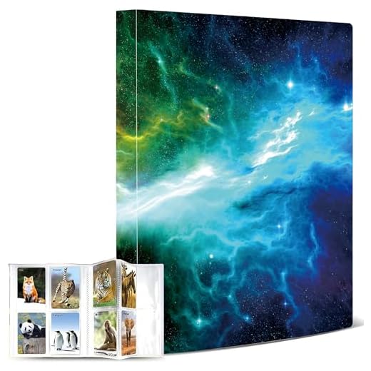 Trading Card Holder 4-Pocket, 256 Pockets TCG Book Collection Card Protection Folder, Card Sleeve for MTG Baseball Football Cards, Card Album Sleeves