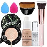 PHOERA Foundation ,Mushroom Head Air Cushion CC Cream Natural Foundation ,Phoera Foundation Full...