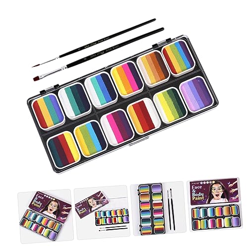 Beatifufu 1 Conjunto Kit De Maquiagem Para Pintura Facial Paleta De Pintura Corporal Para Maquiagem