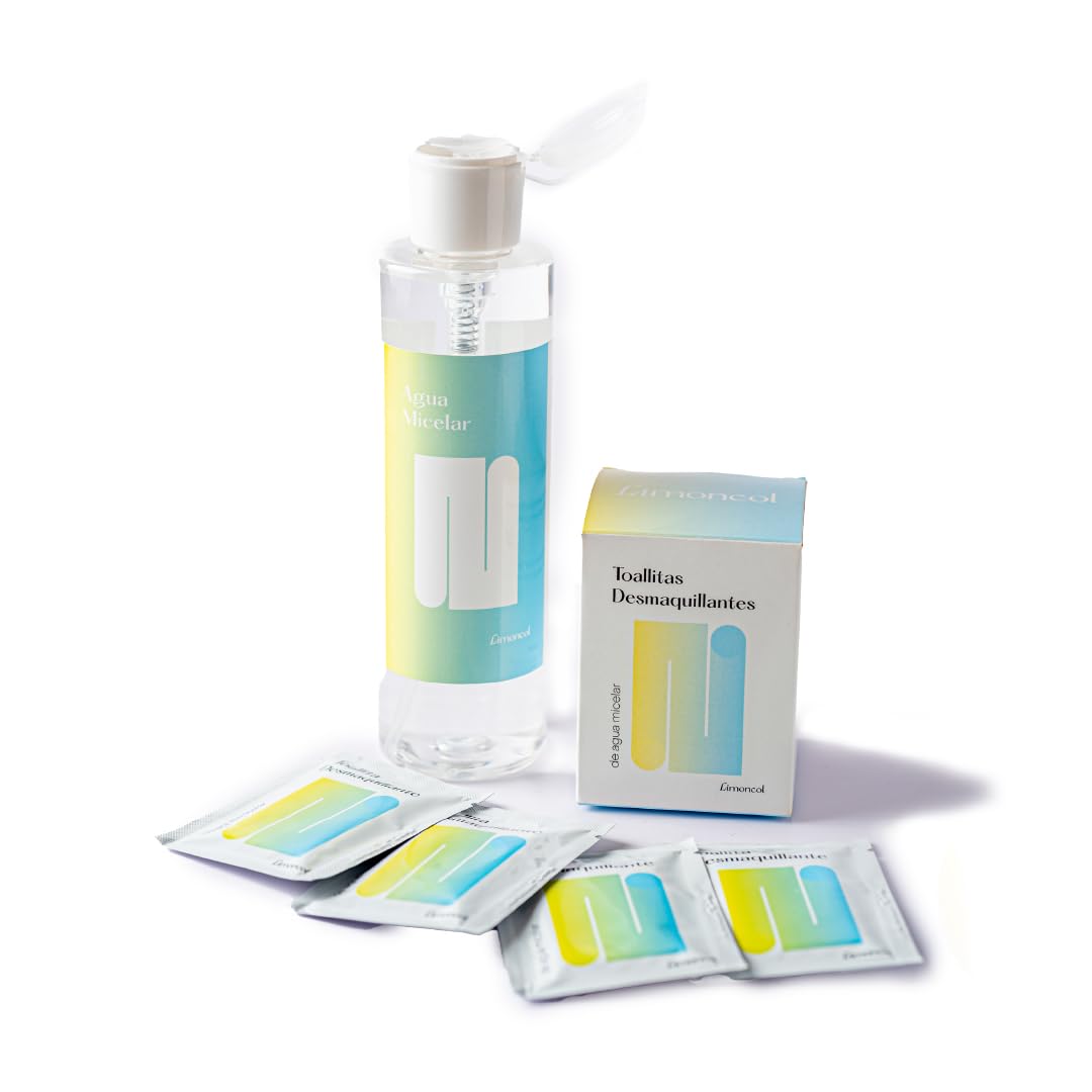 Salviette struccanti con acqua micellare per viso e collo, monodose singola senza risciacquo, 100% viscosa, biodegradabile, pulizia del viso e rimozione del trucco, 50 pezzi