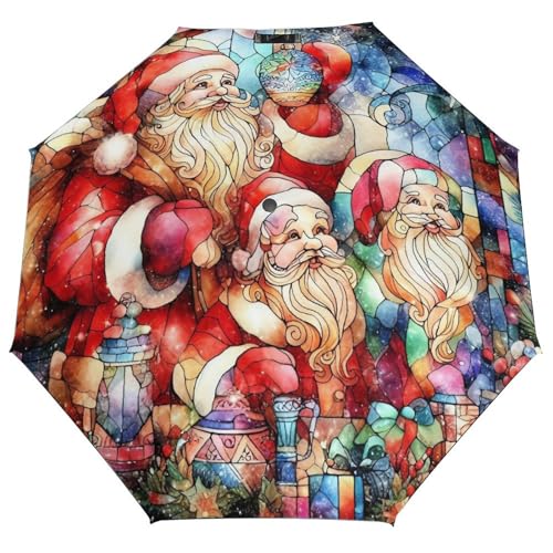 Parapluie de Noël pliable UFunhome pour homme et femme compact et manuel