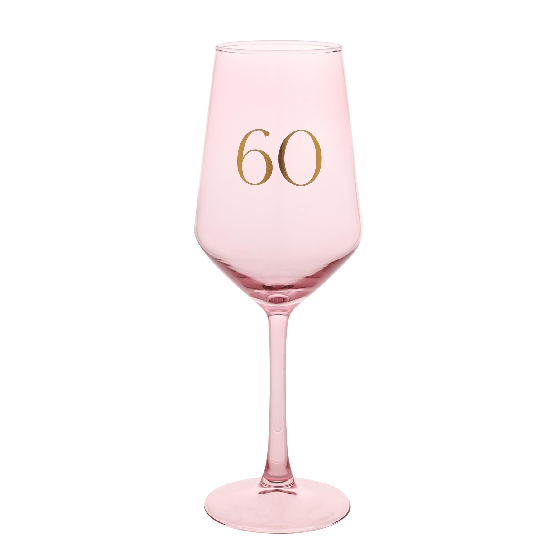 Widdop and Co Confetti 60th Birthday Wine Glass – Pink