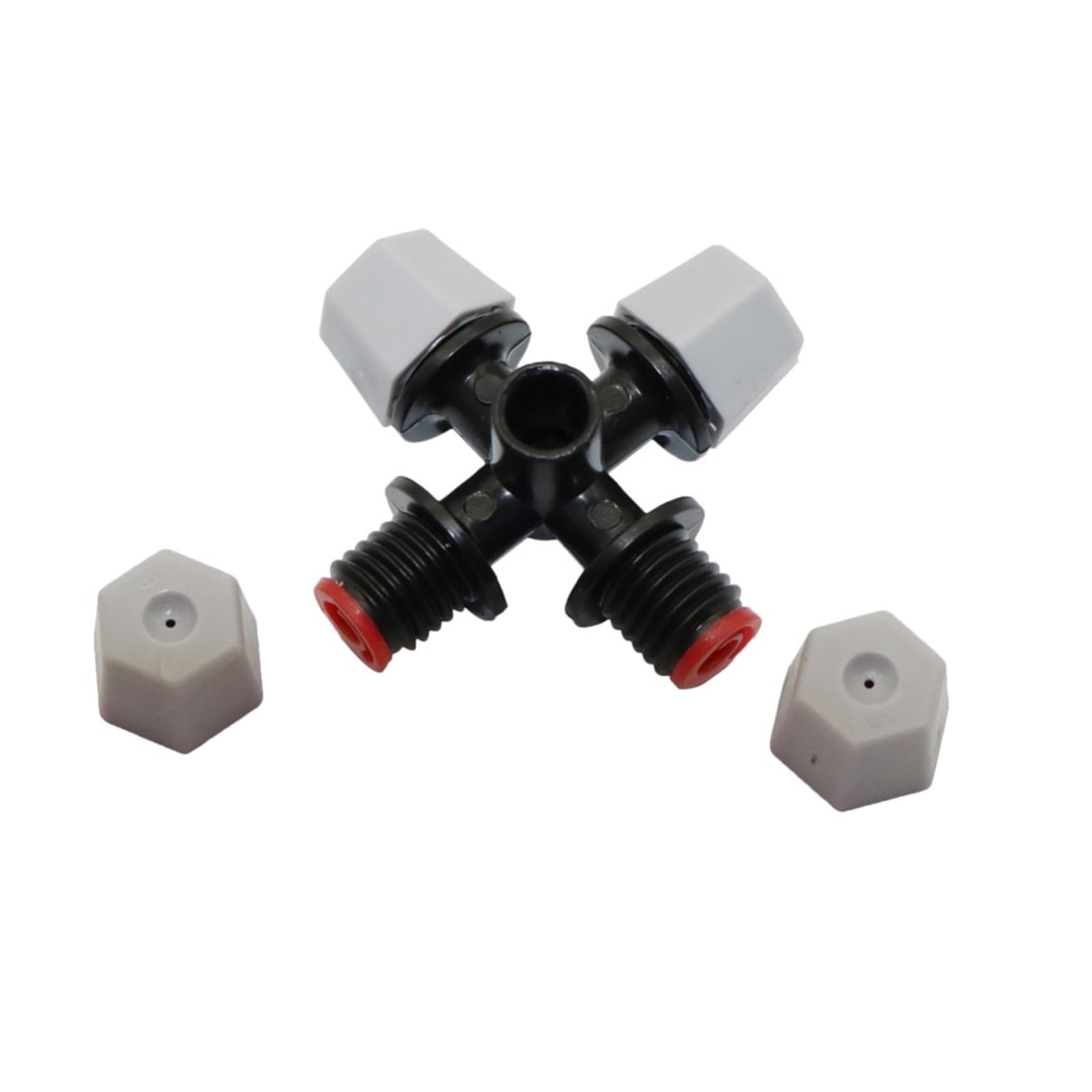 Buse d'atomisation, buse de brumisation, buse de brouillard croisée for serre, tête de pulvérisateur d'irrigation de jardin, outils agricoles, pulvérisateur d'arrosage atomisé 100 pièces