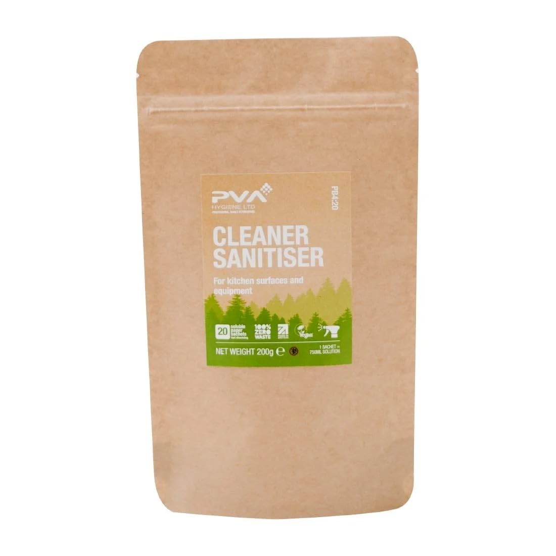 PVA Hygiene Water Soluble Paper Sachets for Triggers Sanitiser (Pack 20)