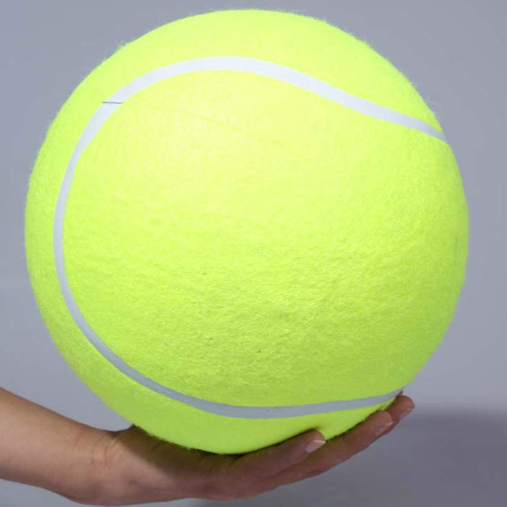 Palla da tennis per cani, 24 cm, gialla e rinforzata – giocattolo masticabile extra-large per cani di tutte le taglie