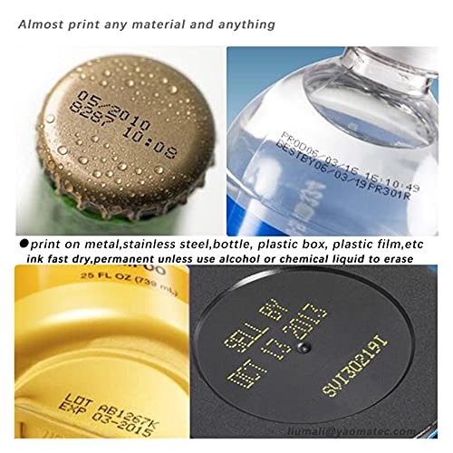 Image of 12.7mm Online QR Bar Batch Code Date Number Logo Expiry Date Label Portable Hand Jet Handheld Thermal Inkjet Printer