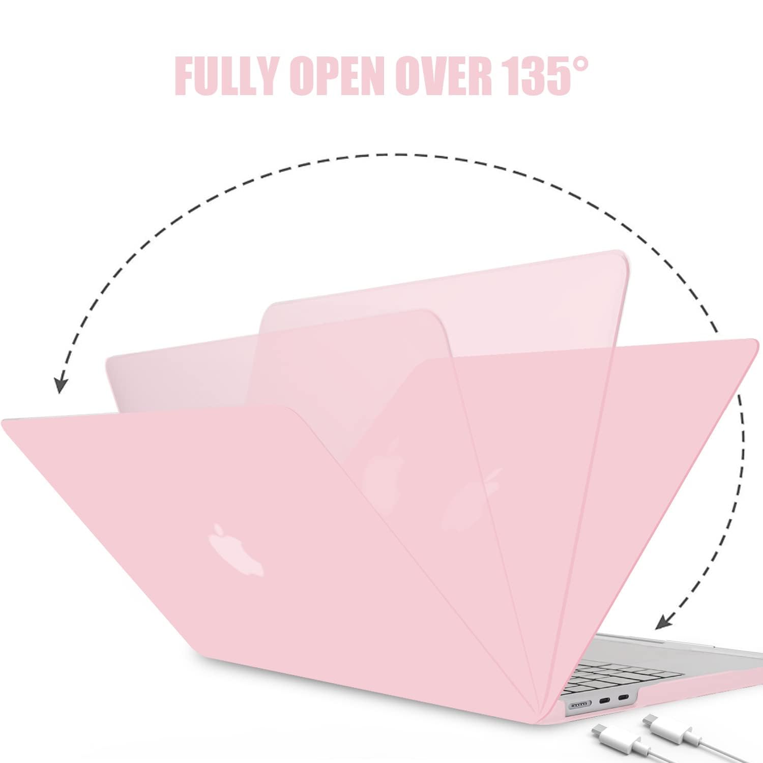 Dl3 Mobilak Compatible with MacBook Air 13 inch Case 2022 2021 2020 2019 2018 Release A2337 M1 A2179 A1932 Touch ID, Plastic Hard Shell Case Cover Compatible with MacBook Air 13.3 inch (Baby Pink)