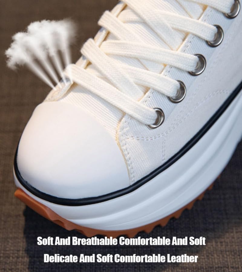 Canvas Shoes Women Low Top Thick Bottom Sports Casual Fashion2