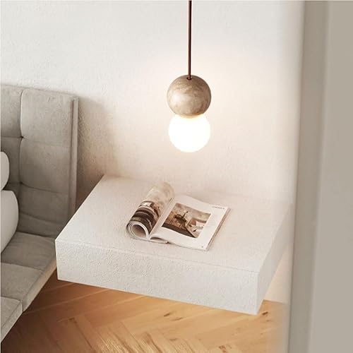 Miniatura 5 de Nordic Modern Bedside Hanging Lamp Double Sphere Pendant Light Fixture Industrial Vintage Natural Yellow Travertine Chandelier for Dining Room
