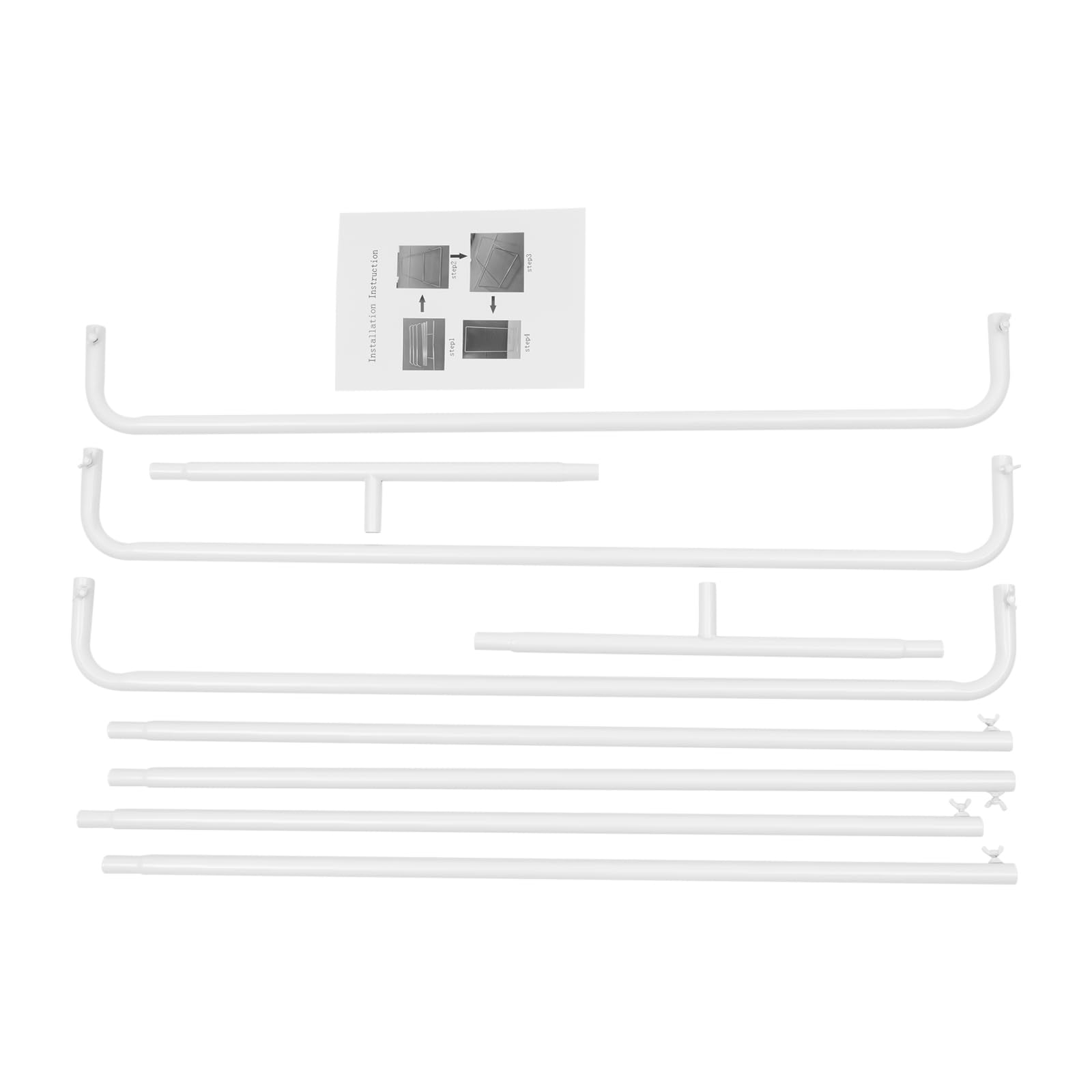 Metalowy łuk ślubny 103.5 x 200 cm, biały stojak do dekoracji ślubnych, prostokątny łuk tła, farba do pieczenia w wysokiej temperaturze, idealny na wesela i imprezy