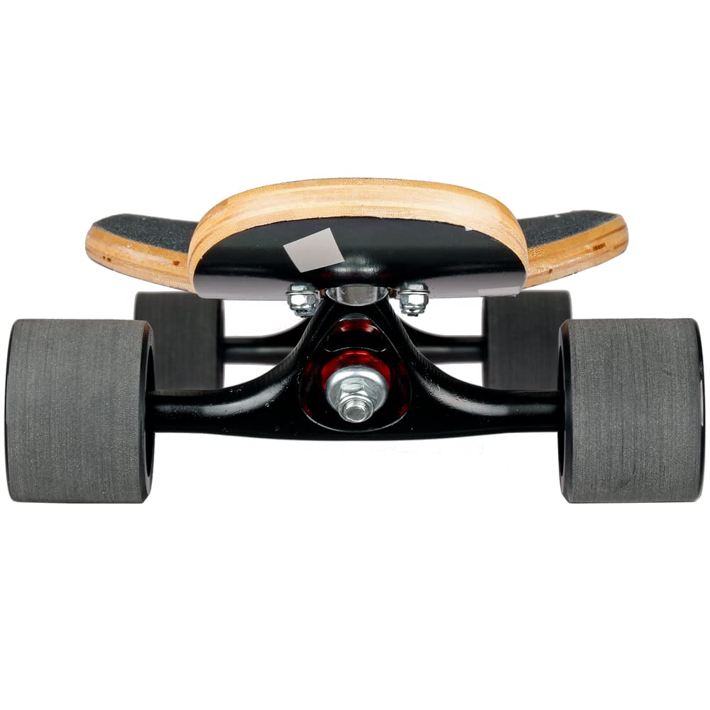 Mach1 Longboard de bambú con rodamientos de cerámica + herramienta en T – Monopatín Drop Through Cruiser completo (orificio negro)