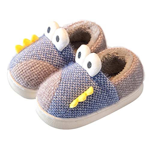 Kids Dinosaur Slippers for Boys Girls Winter Comfy Soft House Shoes Fuzzy Cozy Bedroom Home Sandals Girl House Slipper3