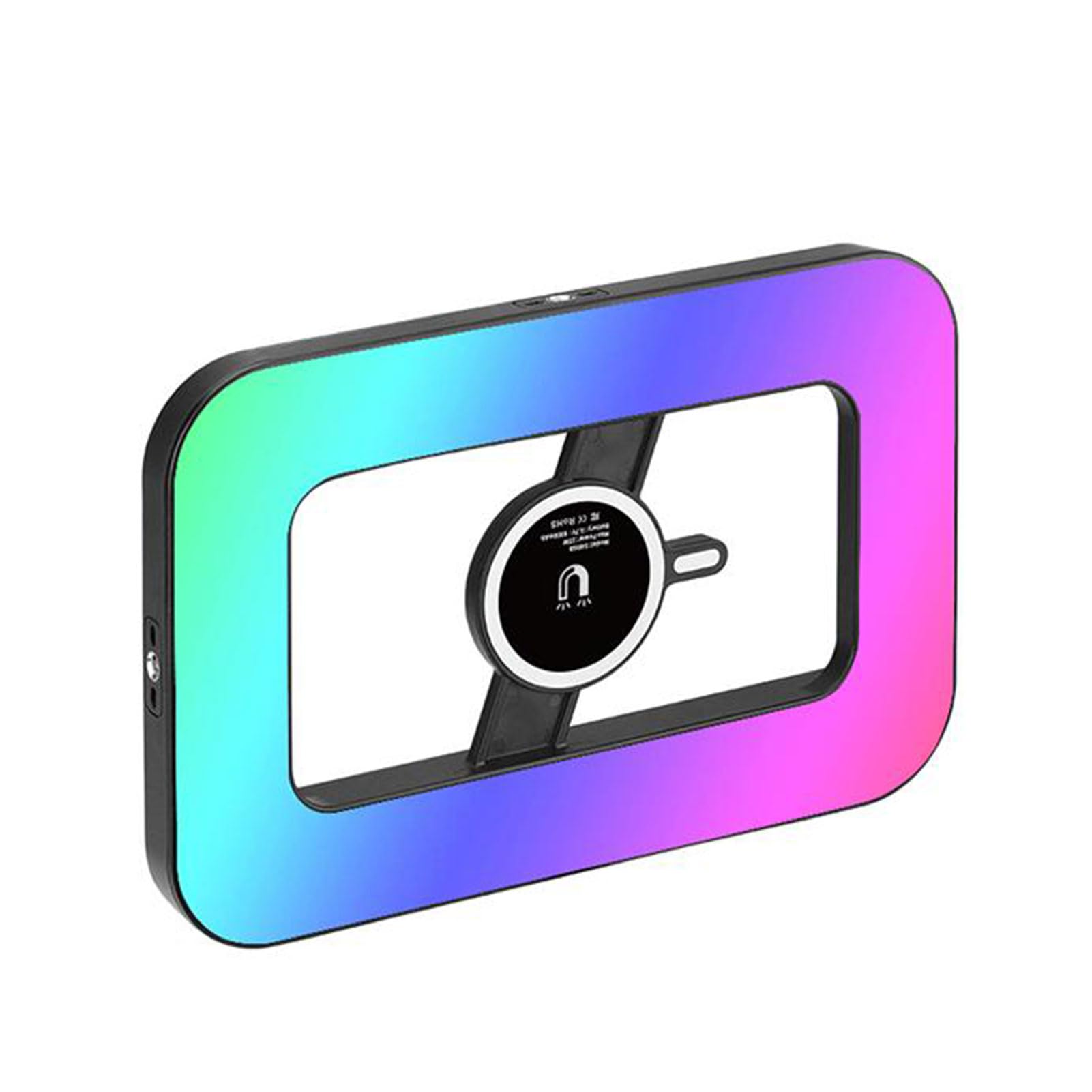 VBESTLIFE Anello Luminoso per Telefono Magnetico, 448 LED 6000mAh Luce per Selfie RGB Ricaricabile per Telefono, Stabilizzatore Portatile con Luce per Video, Foto, Trucco