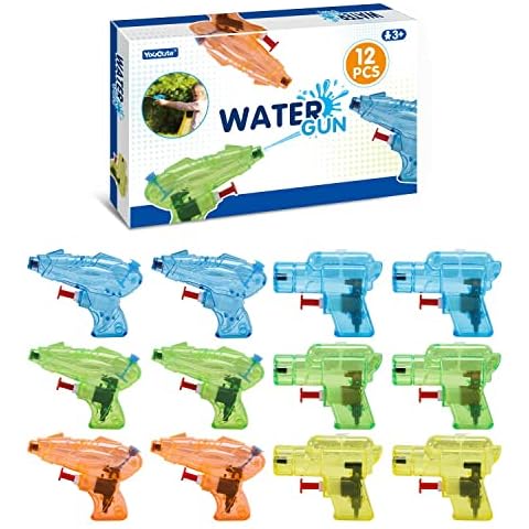 12 Packs Water Gun Pistol for Kids Squirt Toys Party Bag Filler Party Favours Outdoor Beach Swimming Pool Game Summer Party Supplies For Kids Boy Girl Cover