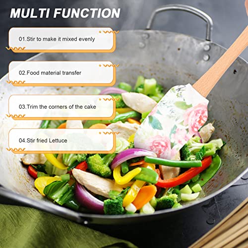 Luxshiny AN118P52ZYOPQ20NX43ODQD6 Silicone Floral Spatula 2Pcs Silicone Scraper Spatulas Floral Rubber Spatula thumb #5
