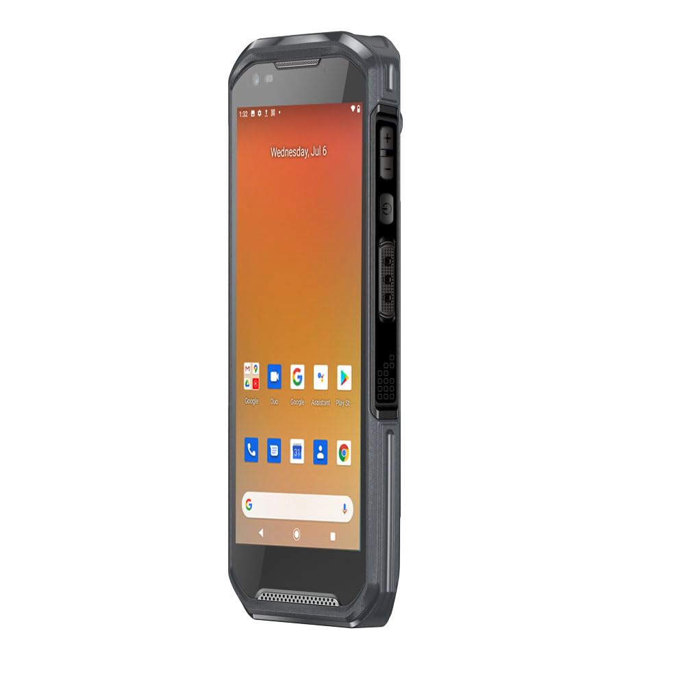 RUGILINE - Computer portatile Android 13 + 2D con scanner di codici a barre 2D da 5,5", palmare robusto, supporto NFC wireless Wi-Fi 4G LTE per magazzino memoria 64G