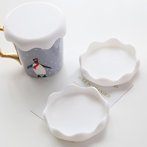 Miniatura 8 de Food-grade Thick Silicone Anti-dust Cup Cover Reusable for Home and Office Use