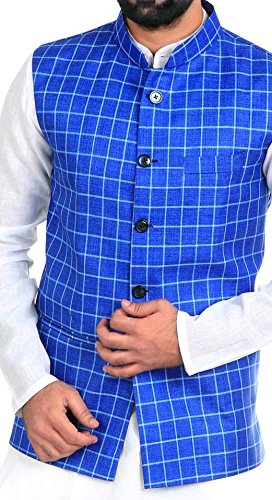 Image of Veera Paridhaan Men's Poly Cotton Jute Nehru Jacket