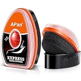 Wovnet 2 Pack Neutral Clear Shoe Polish Sponge, Shine Sponge for Leather Shoes Boots Furniture Jacket Briefcase(Classic)