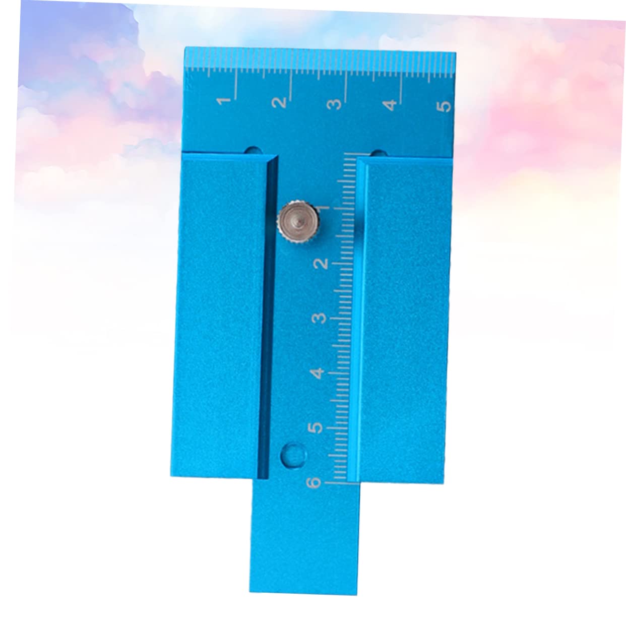 NULYLU Woodworking Tool Metal Bench Height Gauge Precision Ruler Metric Gauge Lightweight for Carpentry