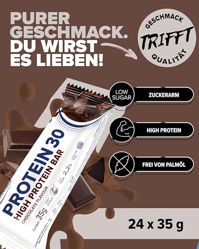 IronMaxx Protein 30 Eiweißriegel - Schokolade 24 x 35g | palmölfreier und glutenfreier Proteinriegel mit Vitaminen… – Ansicht 3