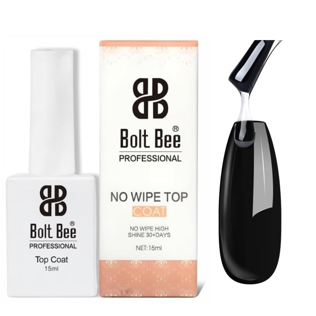Brille Bee Professional No Wipe Top Coat – Rapid Drying, Chip-Resistant Formula for Stunning Full Coverage(NO Wipe Top Coat, 100)
