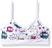 Maidenform Girl Big Seamless Rouched Crop Bra, White Comic Hero, Large
