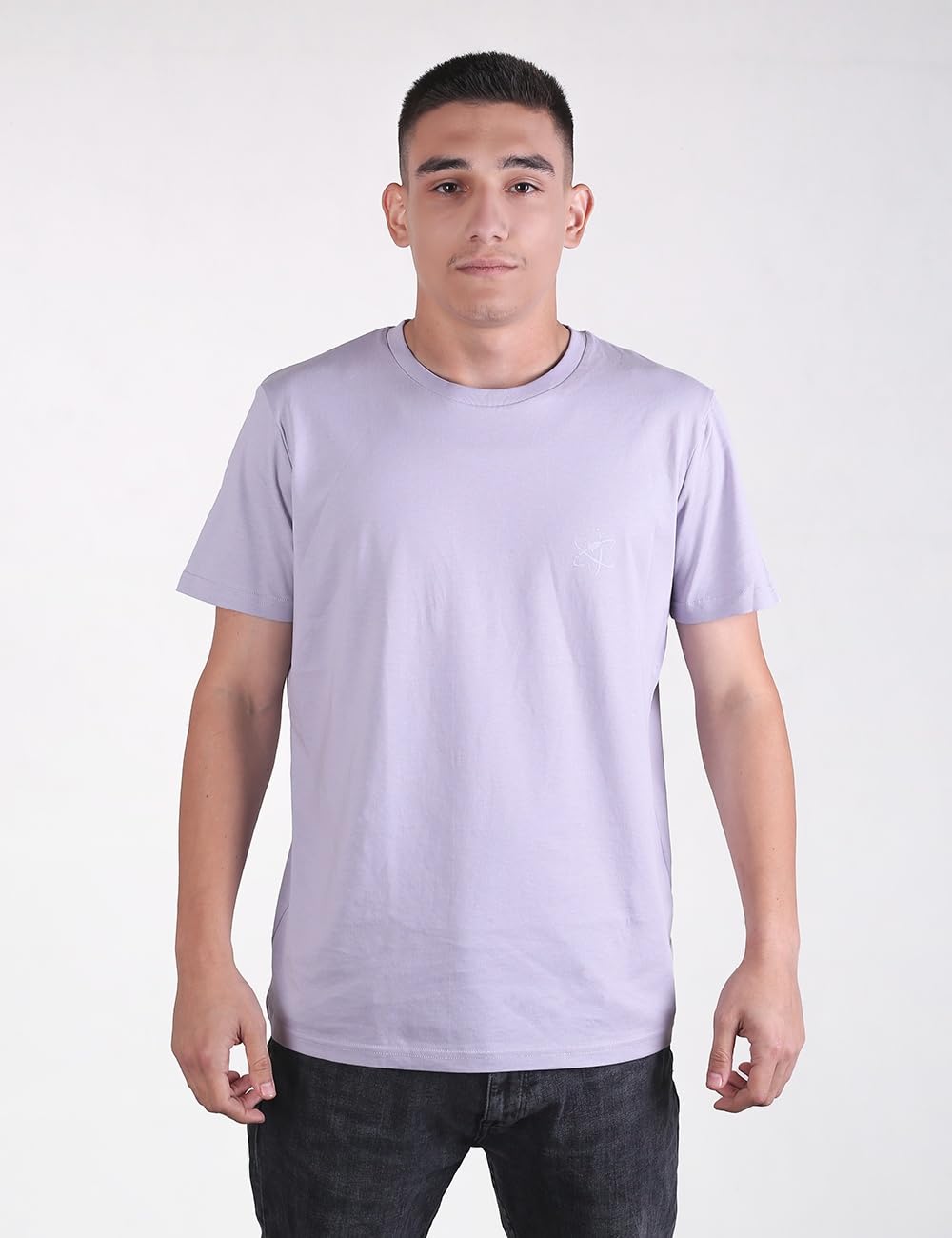 Organic Cotton T-Shirt Icon Print, Lavender, M