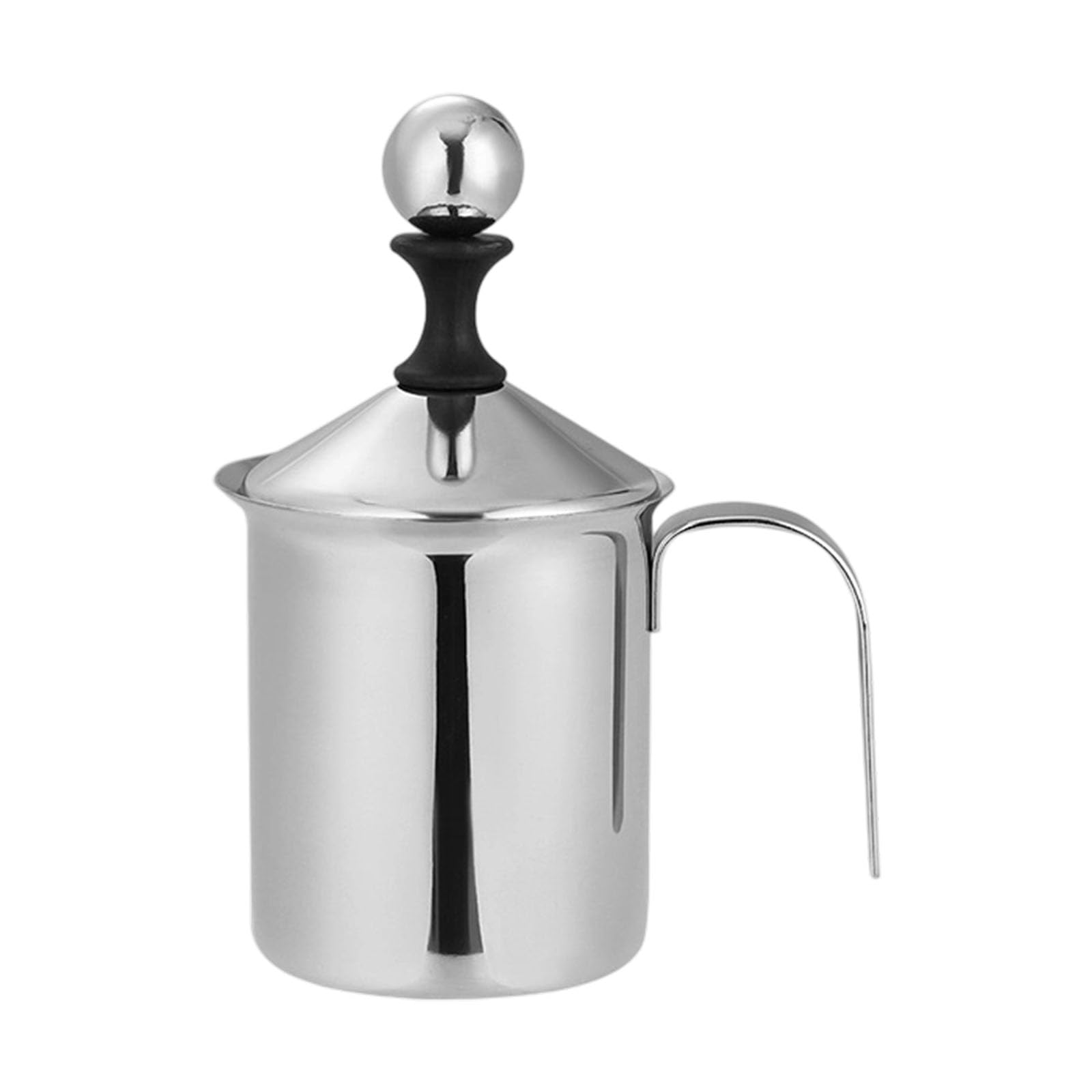 Xitea B Double-Layer Coffee Frother Made Of 304 Steel, Easy To Clean, Manual Whisk For Homemade Latte Macchiato And Cappuccino, Stainless Milk Frother, Kitchen Rewing Tool